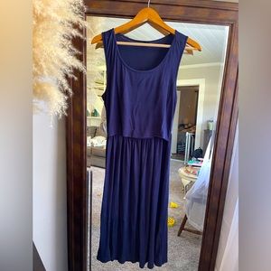 Nursing and Maternity Navy Dress
